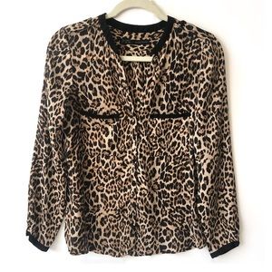 ZARA LEOPARD PRINT BLOUSE
